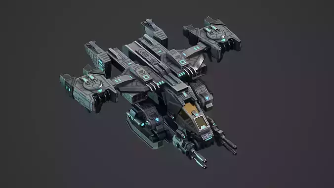 Ship Space Low-poly 3D model
