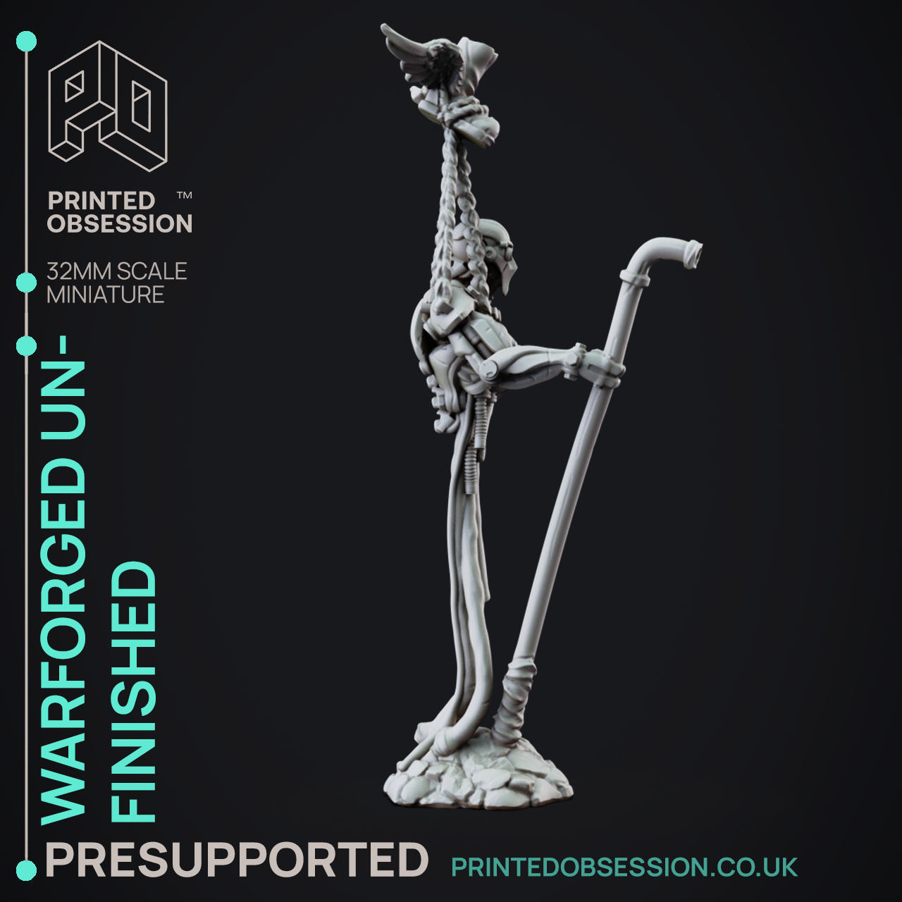 Warforged Incomplete - 3D Printable TTRPG - PRESUPPORTED - 32mm 3D print model_1