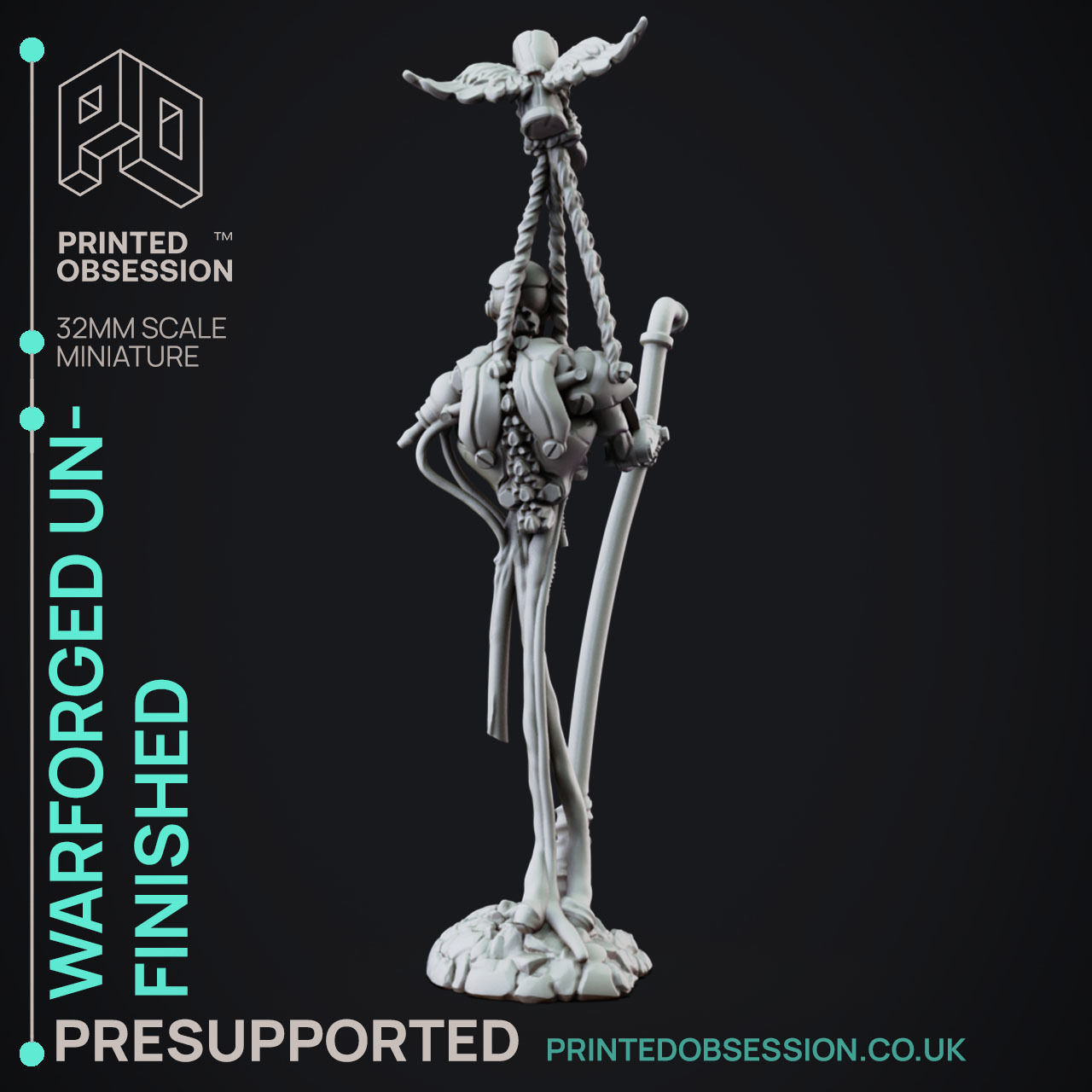 Warforged Incomplete - 3D Printable TTRPG - PRESUPPORTED - 32mm 3D print model_3