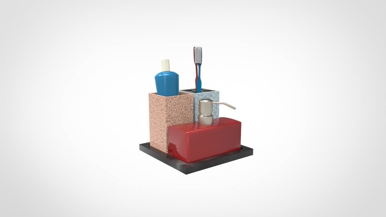Soap and Toothbrush Holder 4 3D model_1