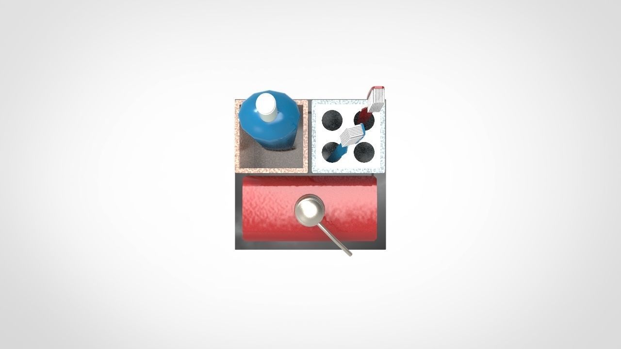 Soap and Toothbrush Holder 4 3D model_2