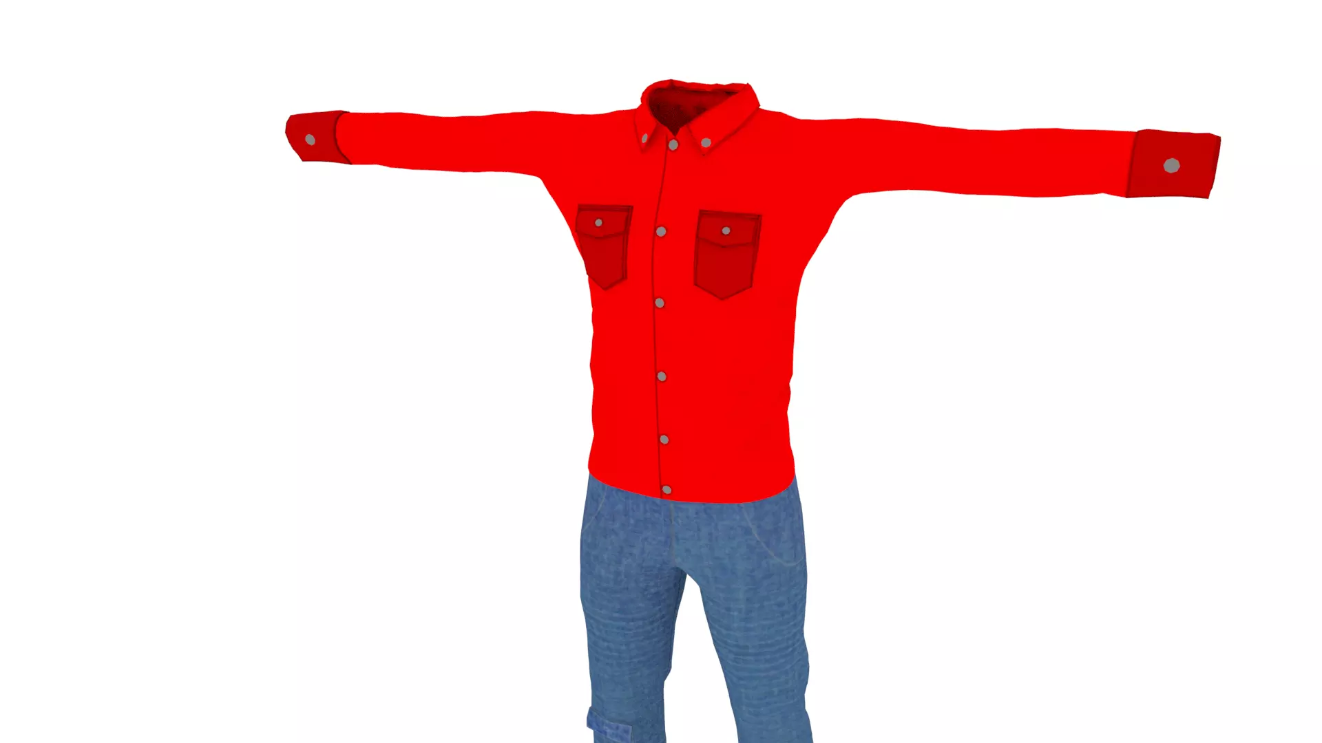 Man Clothing Low-poly 3D model_0