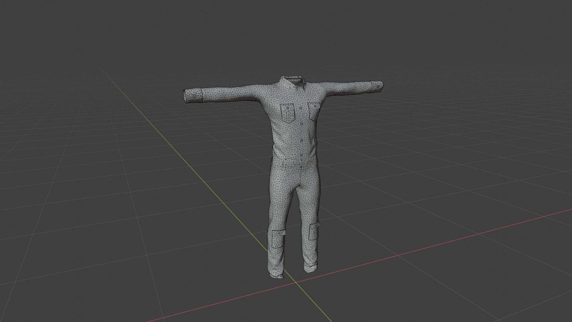 Man Clothing Low-poly 3D model_6