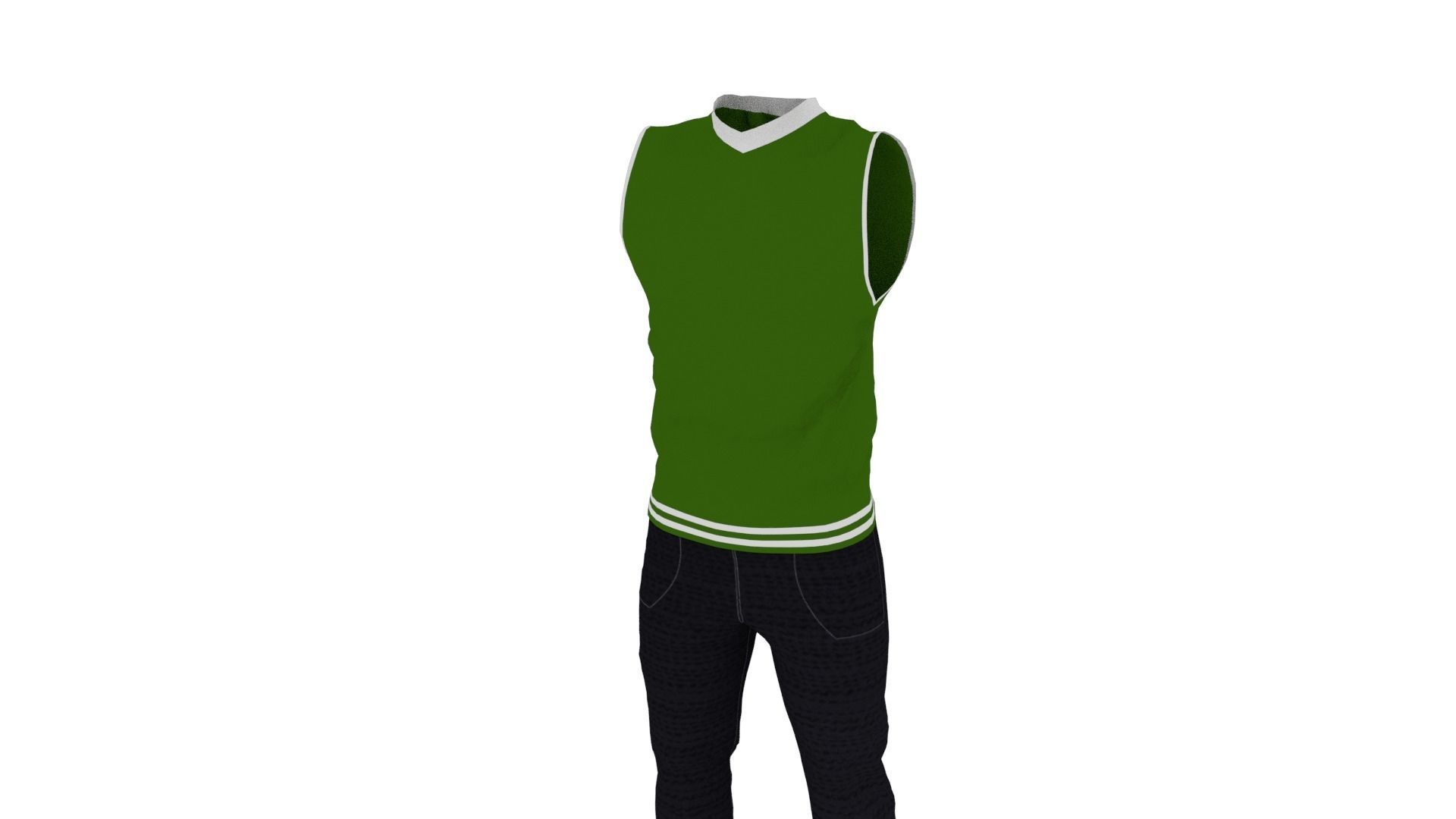 Man Clothing Low-poly 3D model_2