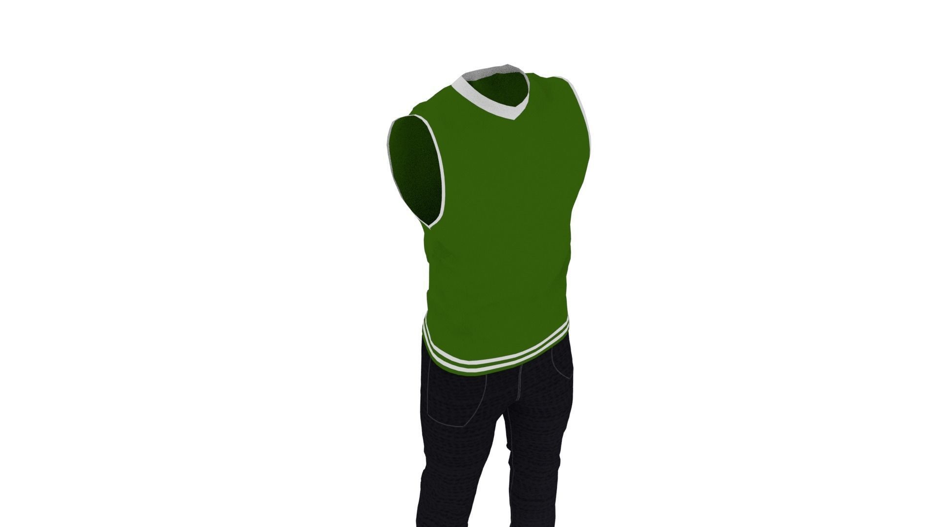 Man Clothing Low-poly 3D model_4