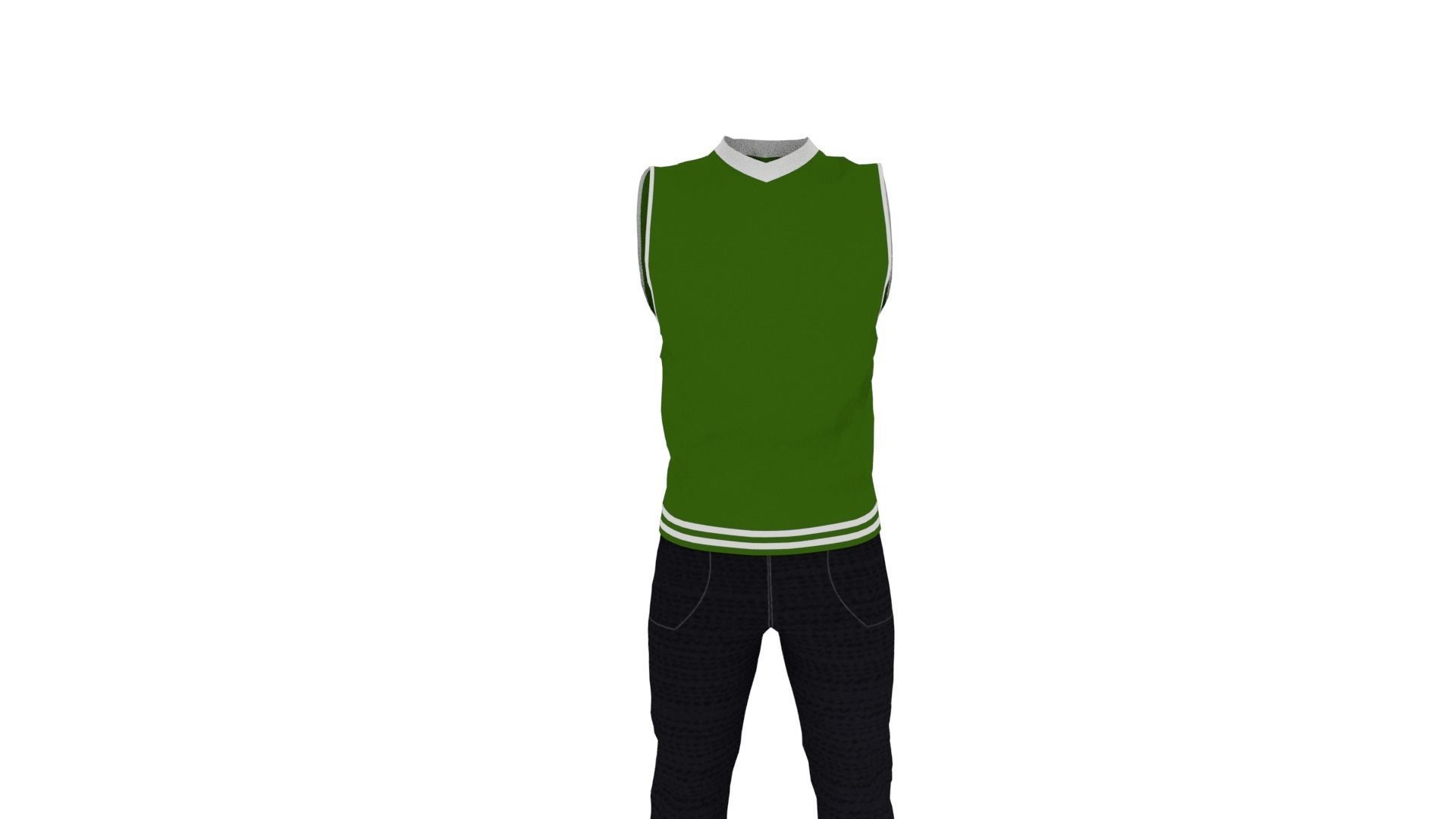 Man Clothing Low-poly 3D model_3