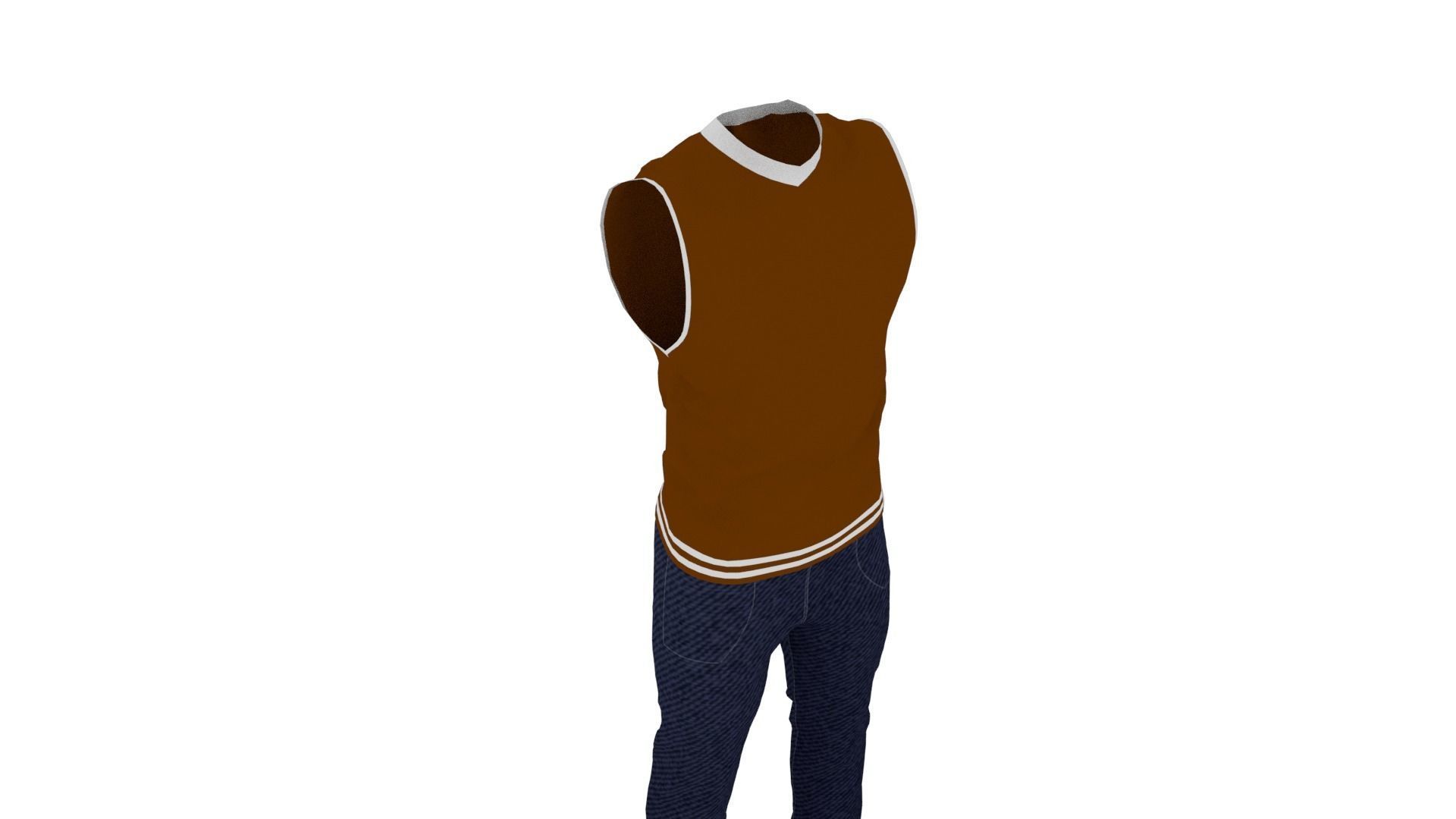 Man Clothing Low-poly 3D model_4
