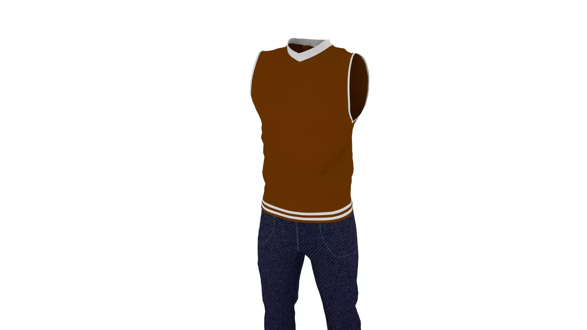 Man Clothing Low-poly 3D model_0