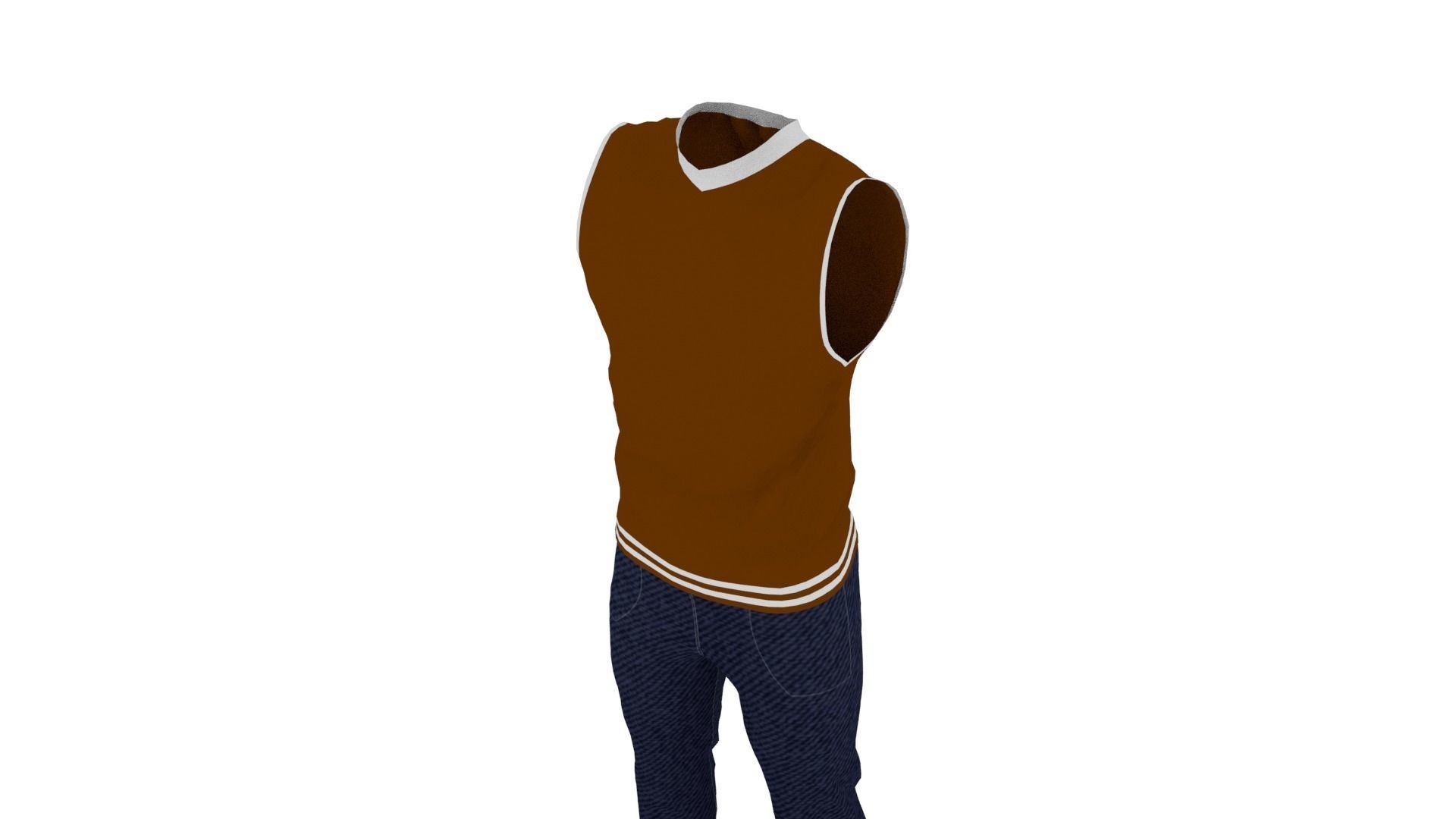 Man Clothing Low-poly 3D model_3