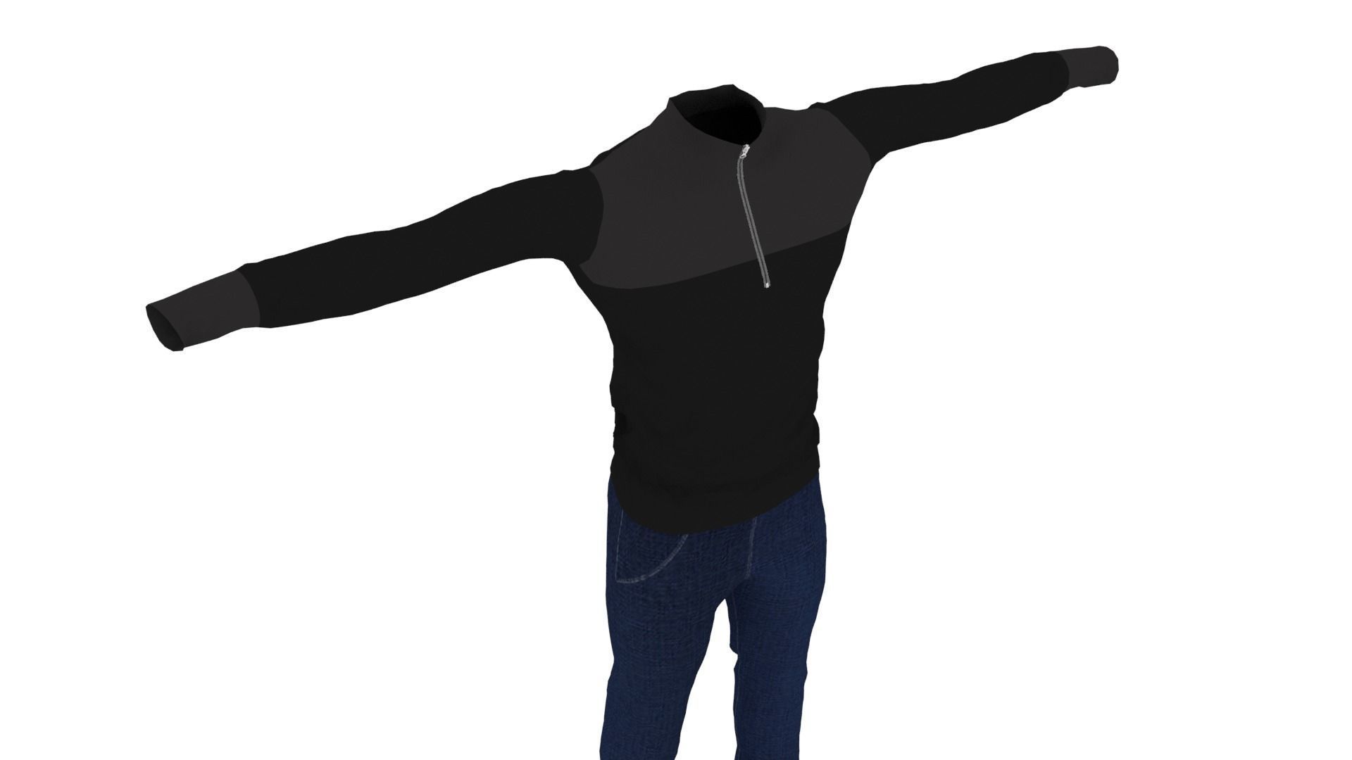 Man Clothing Low-poly 3D model_4