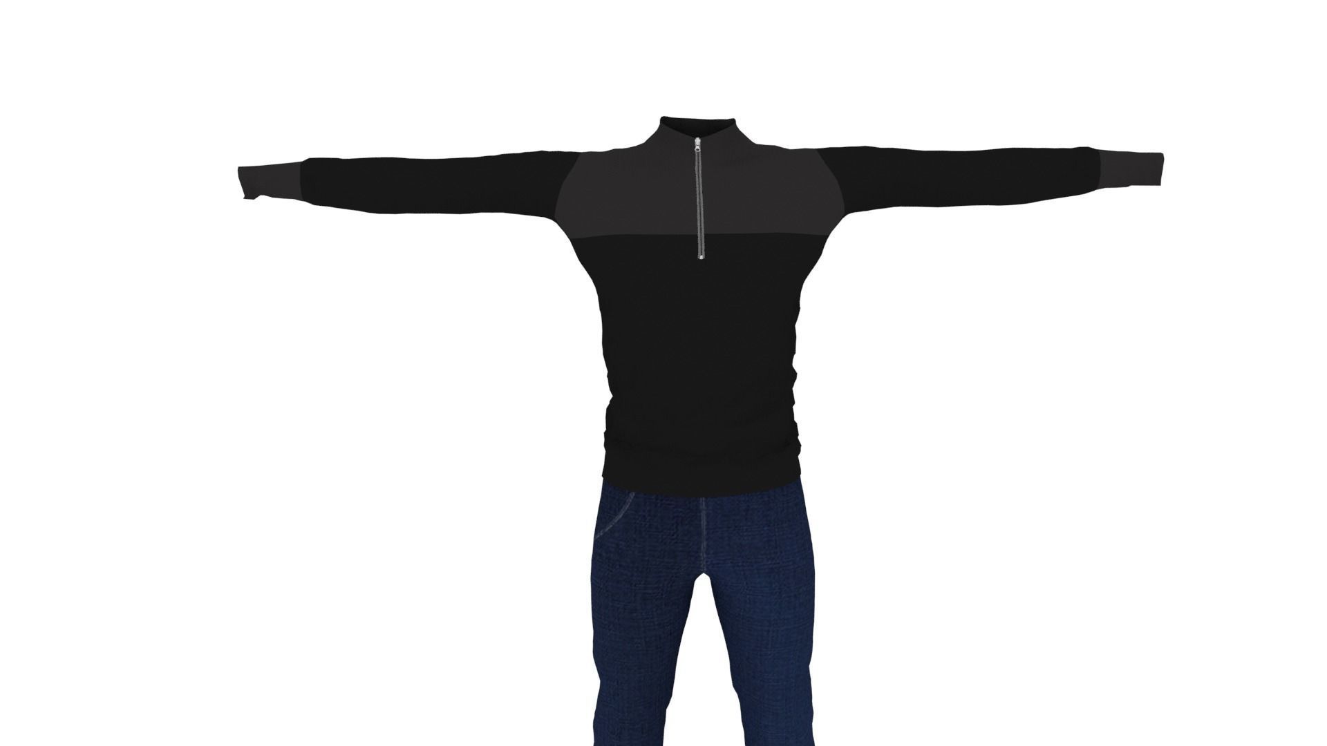 Man Clothing Low-poly 3D model_2