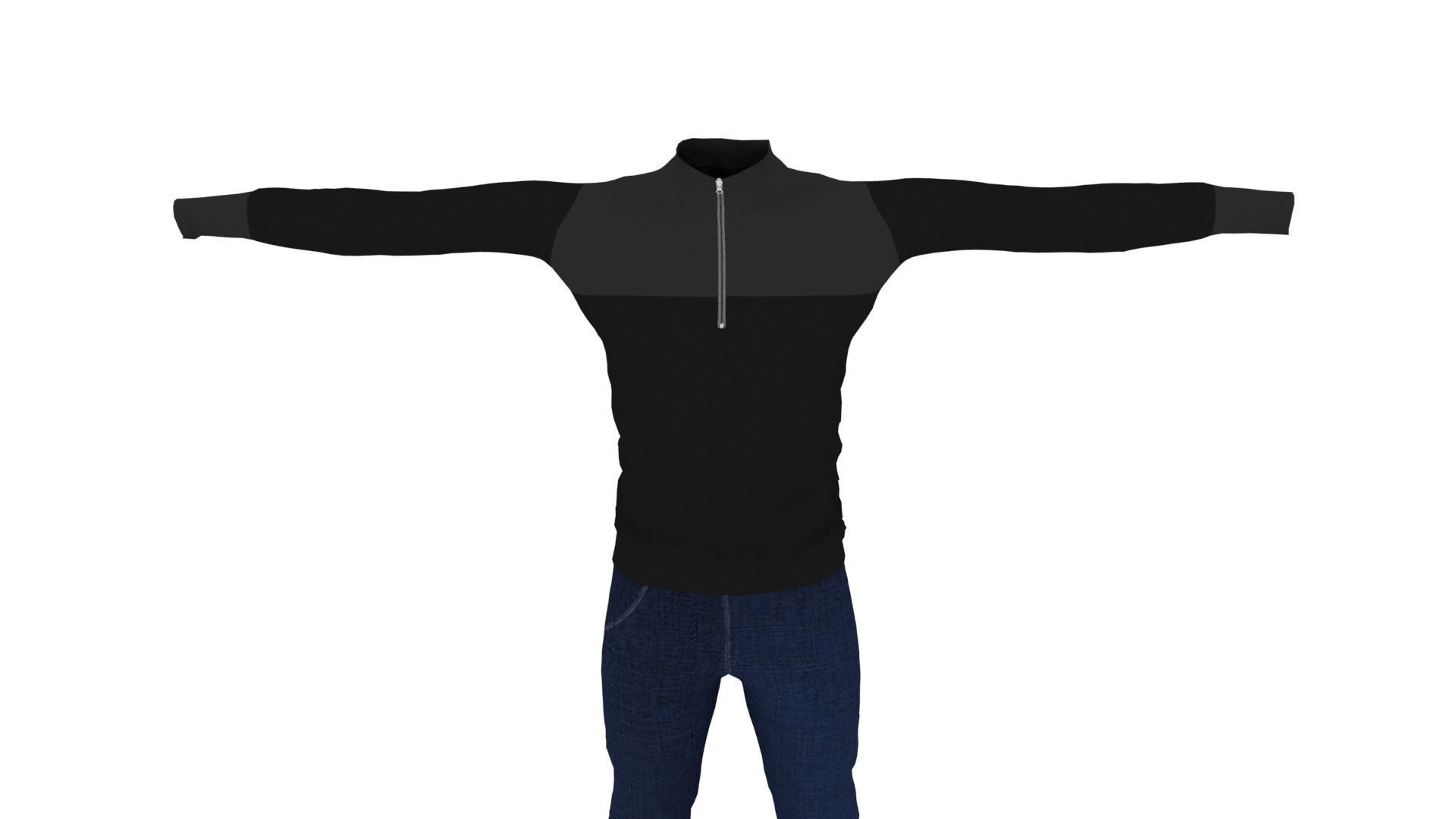 Man Clothing Low-poly 3D model_5