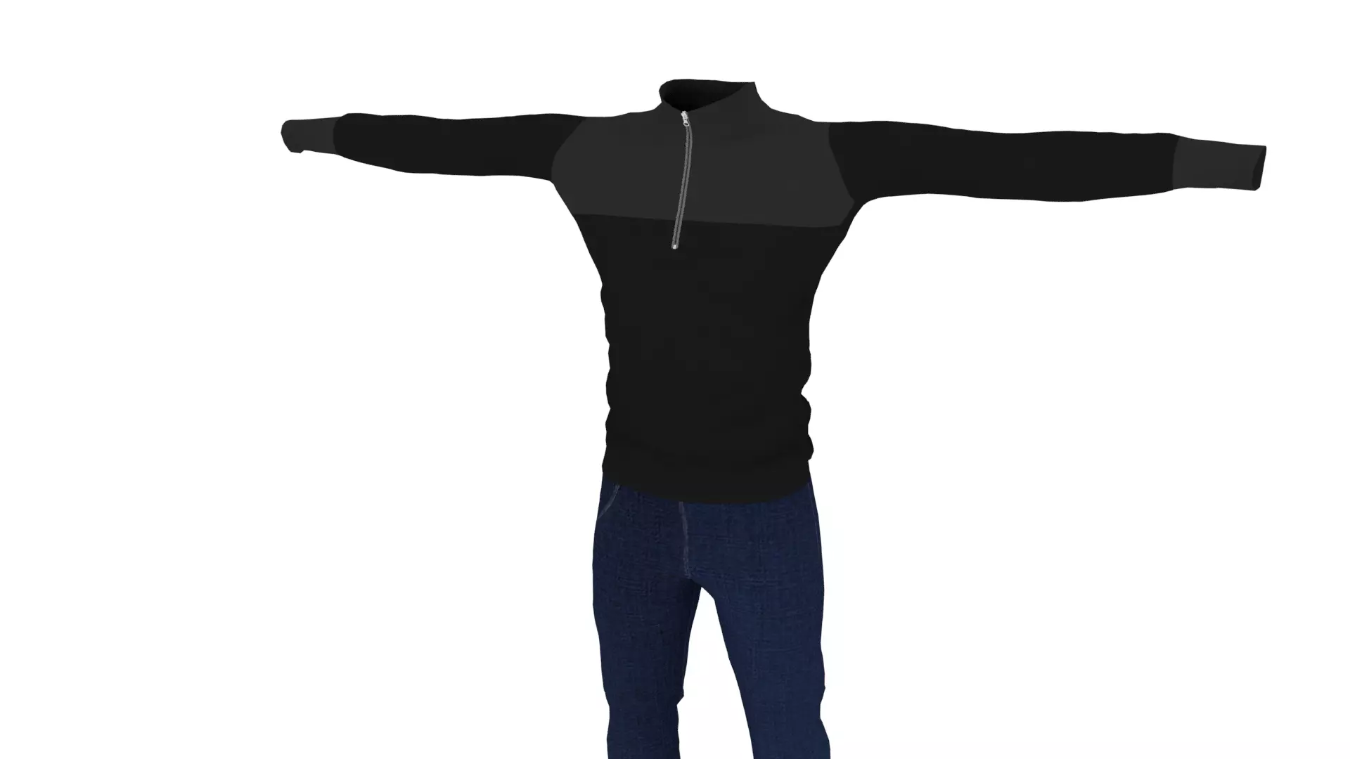 Man Clothing Low-poly 3D model_0