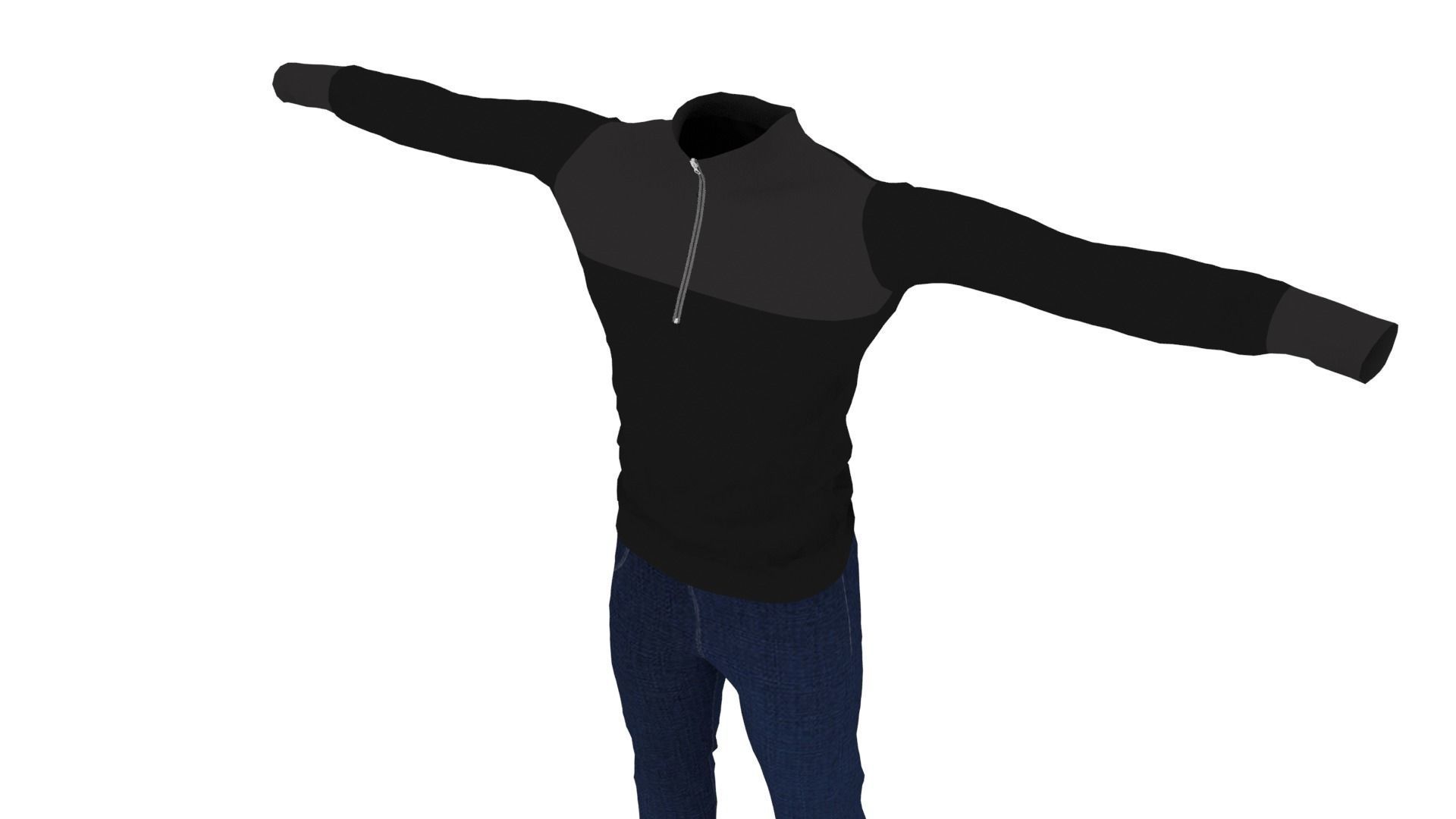 Man Clothing Low-poly 3D model_3