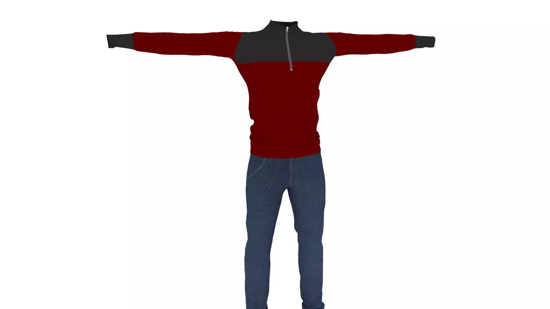 Man Clothing Low-poly 3D model_0