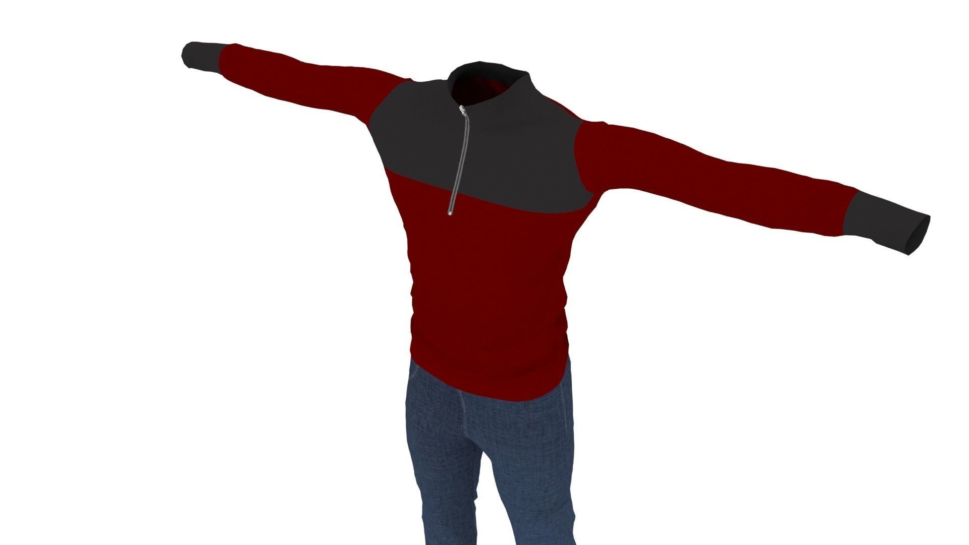 Man Clothing Low-poly 3D model_3
