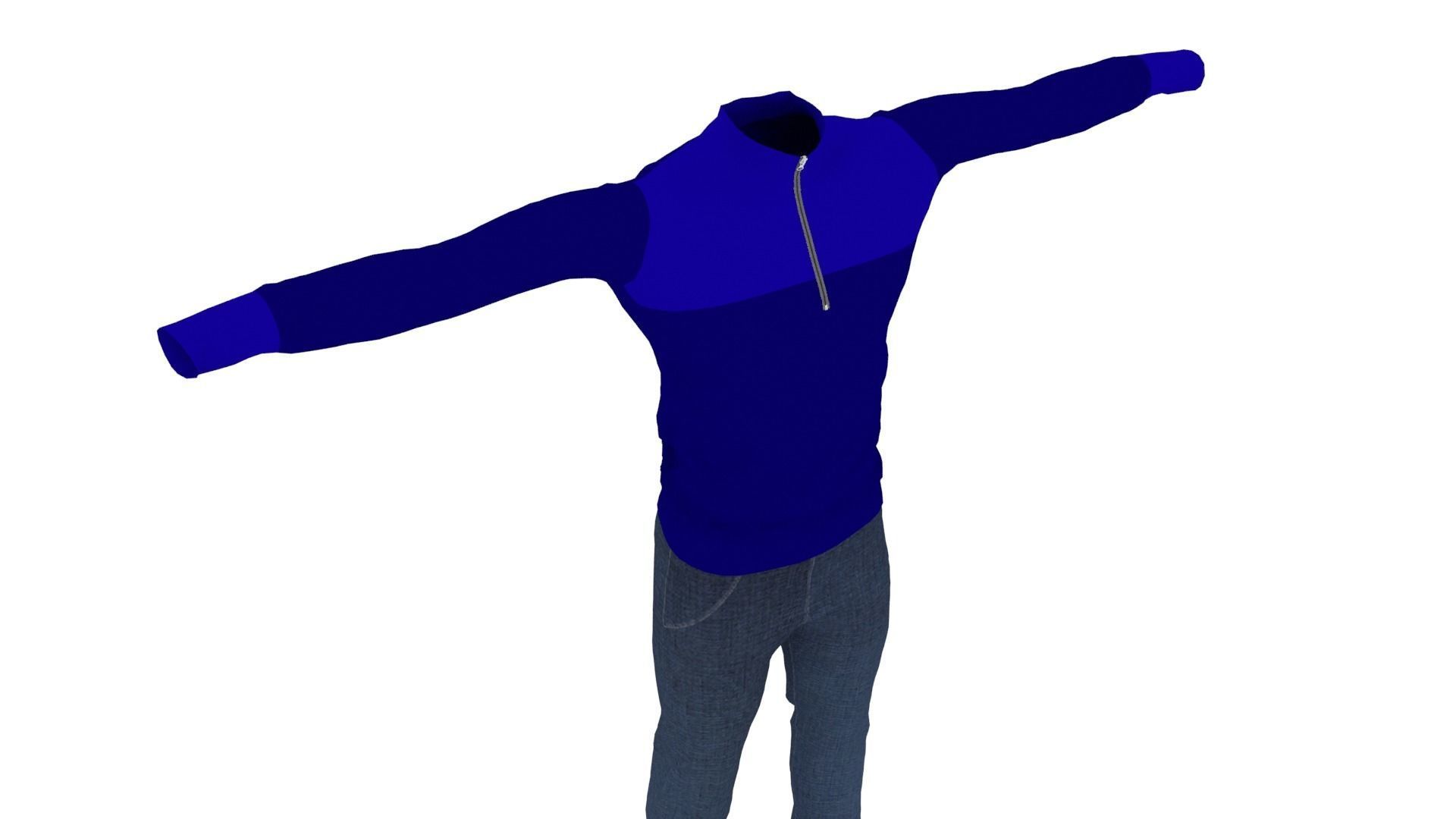 Man Clothing Low-poly 3D model_4