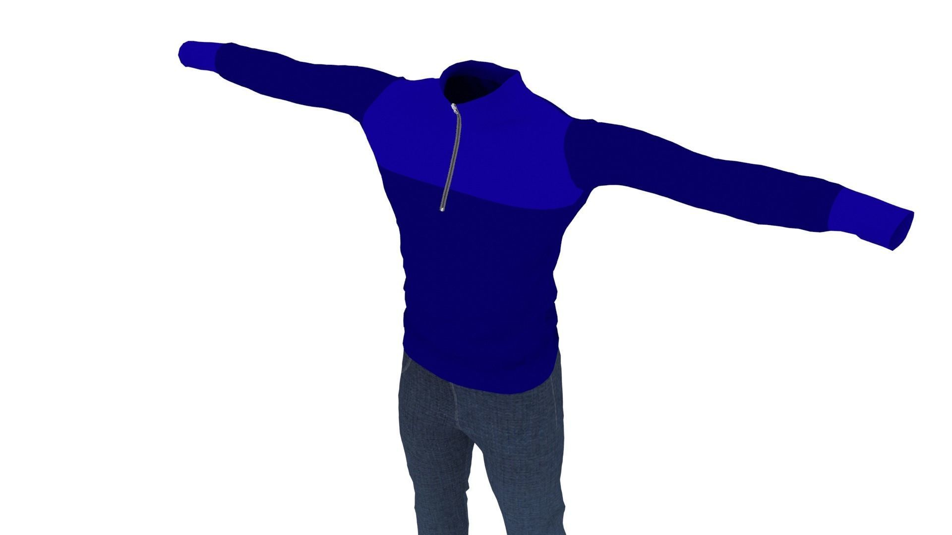 Man Clothing Low-poly 3D model_3