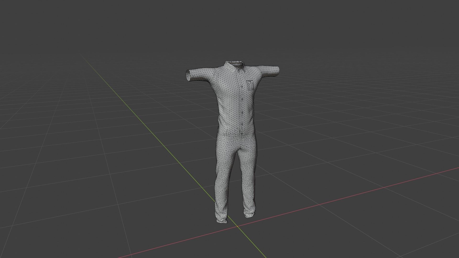 Man Clothing Low-poly 3D model_6