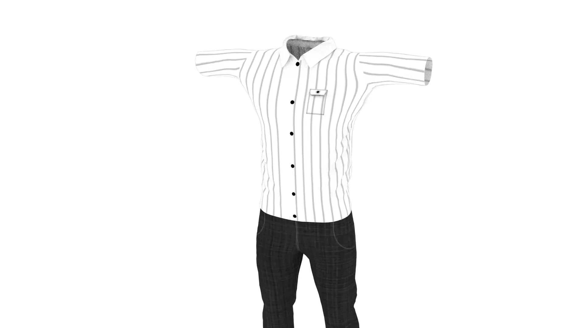 Man Clothing Low-poly 3D model_0