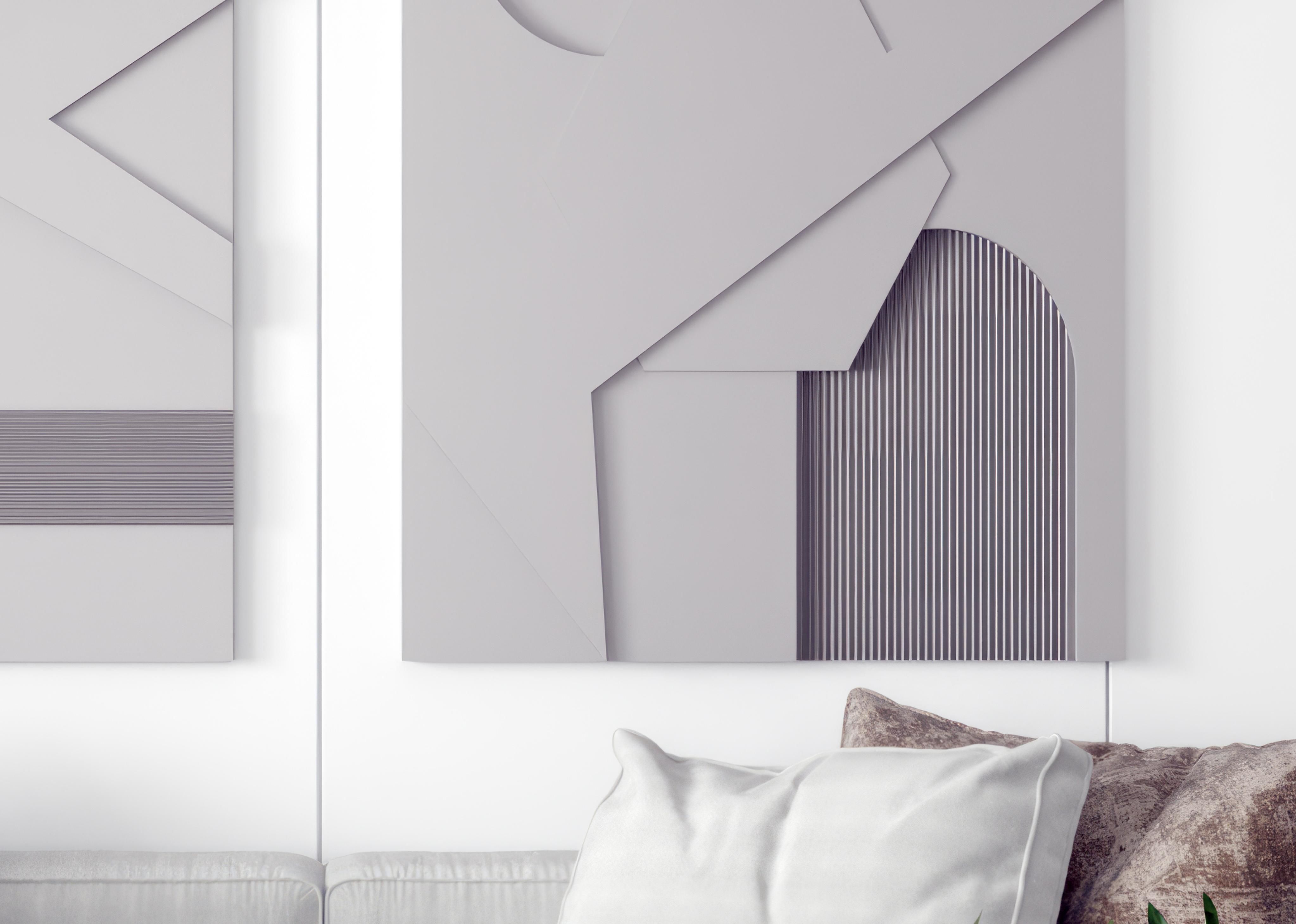 three-dimensional painting relief decorative Modern 3D model_2