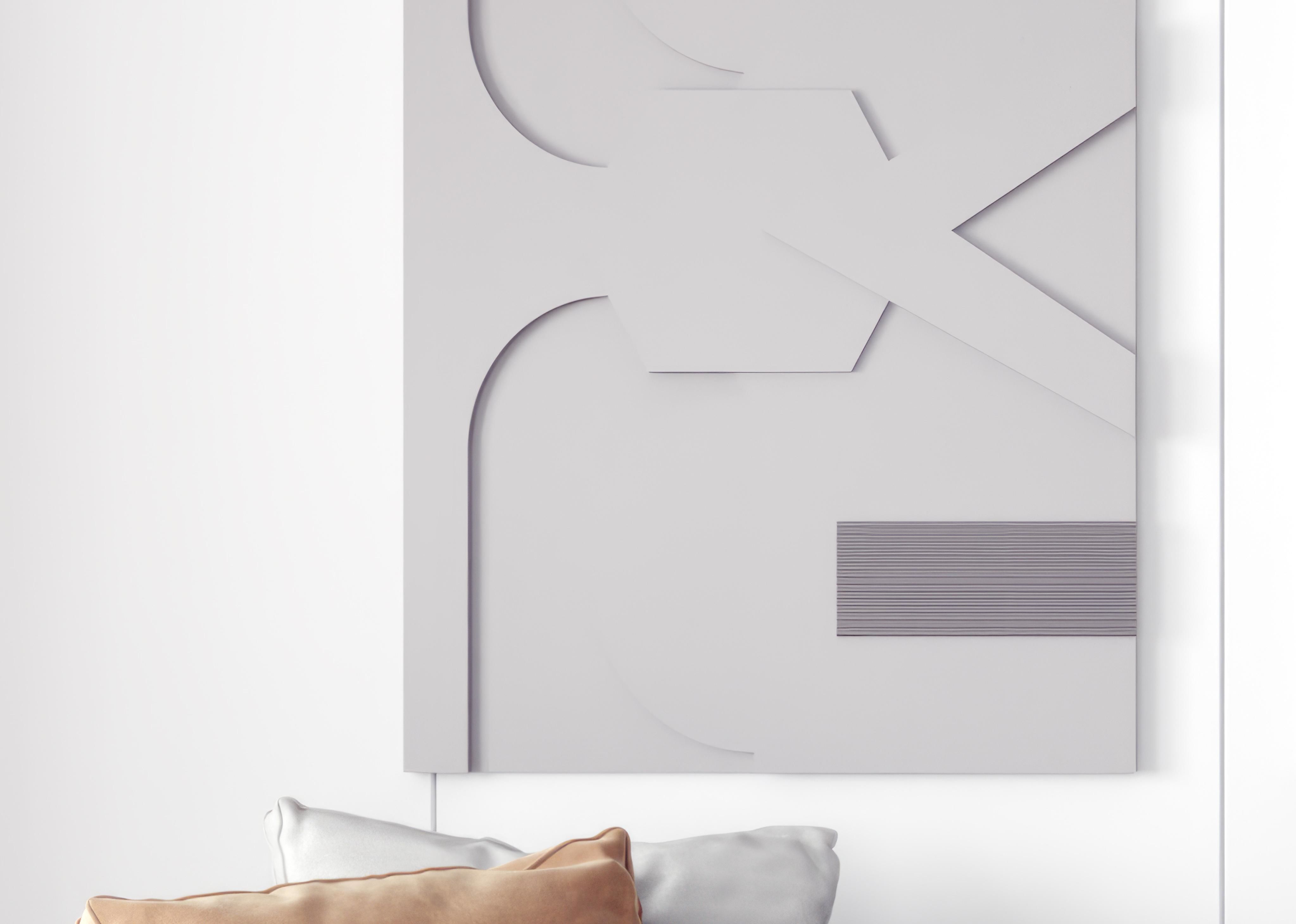 three-dimensional painting relief decorative Modern 3D model_5