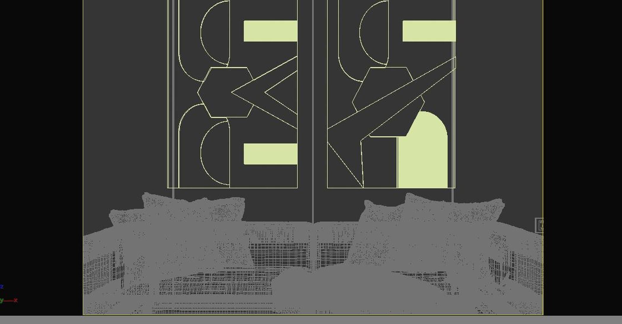 three-dimensional painting relief decorative Modern 3D model_6