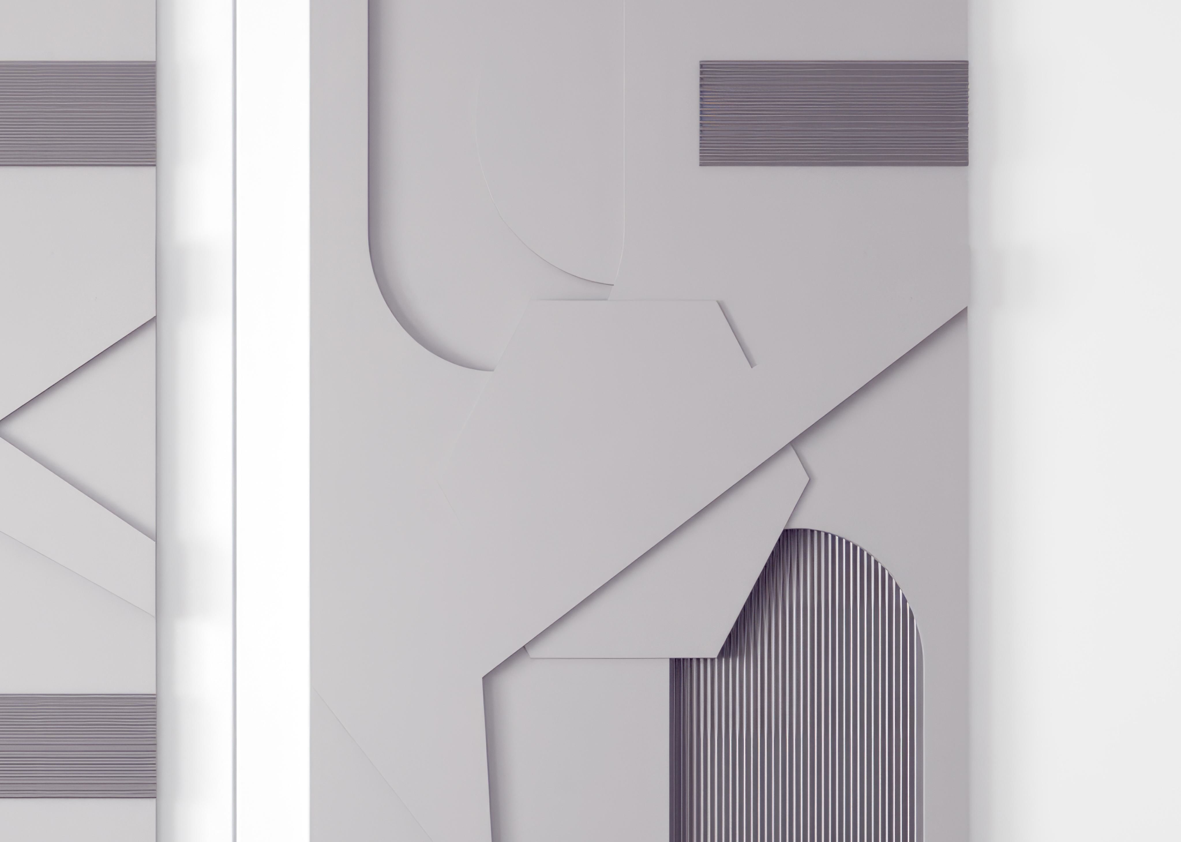 three-dimensional painting relief decorative Modern 3D model_4