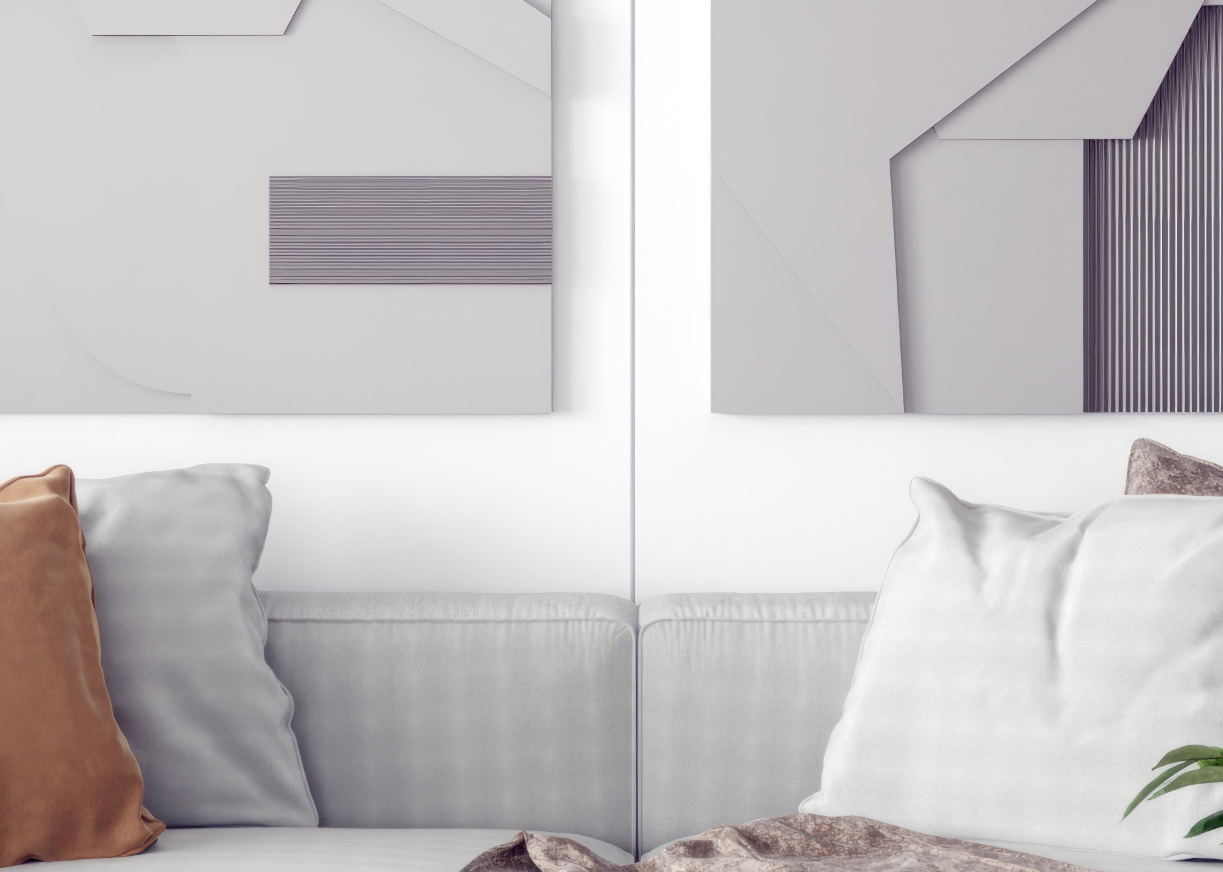 three-dimensional painting relief decorative Modern 3D model_3