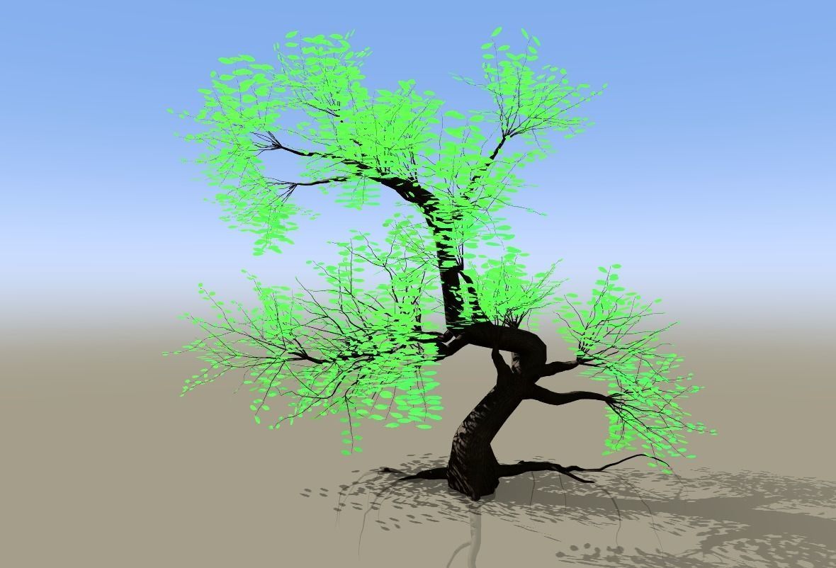 Stylized tree Low-poly 3D model_3