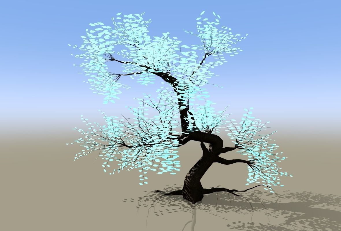 Stylized tree Low-poly 3D model_5