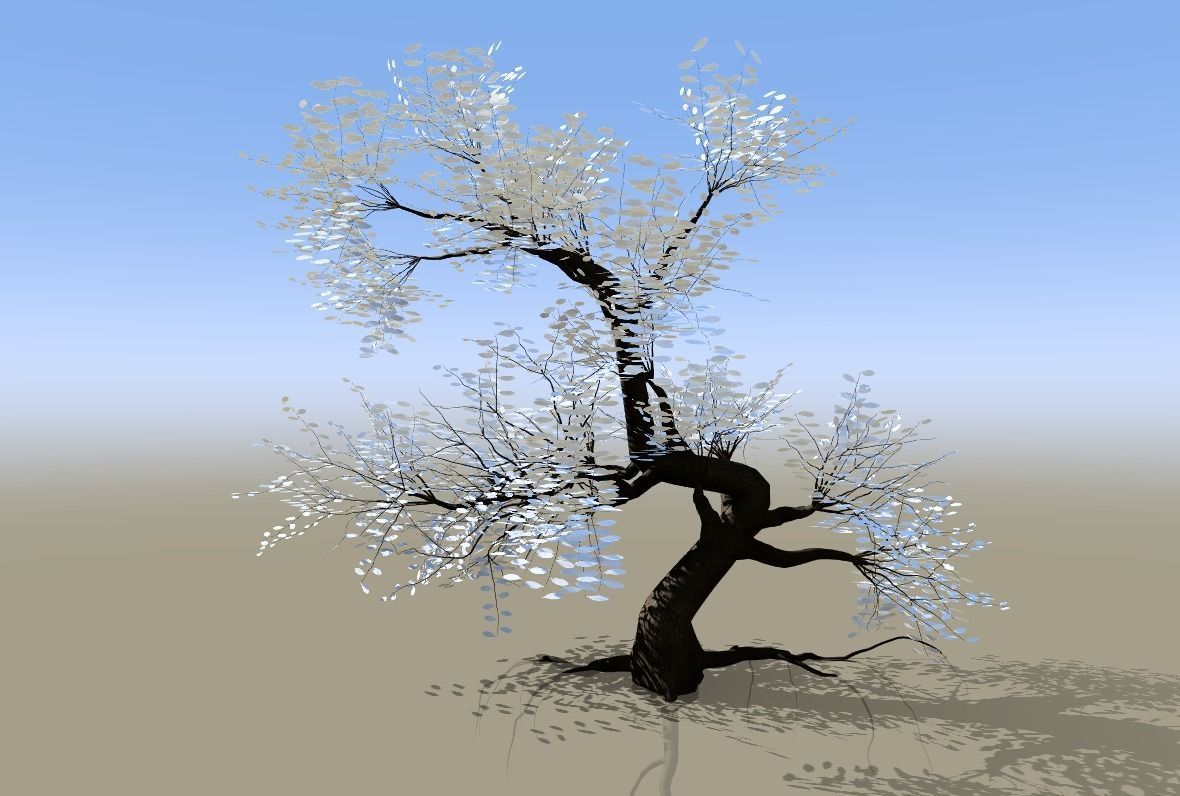 Stylized tree Low-poly 3D model_2