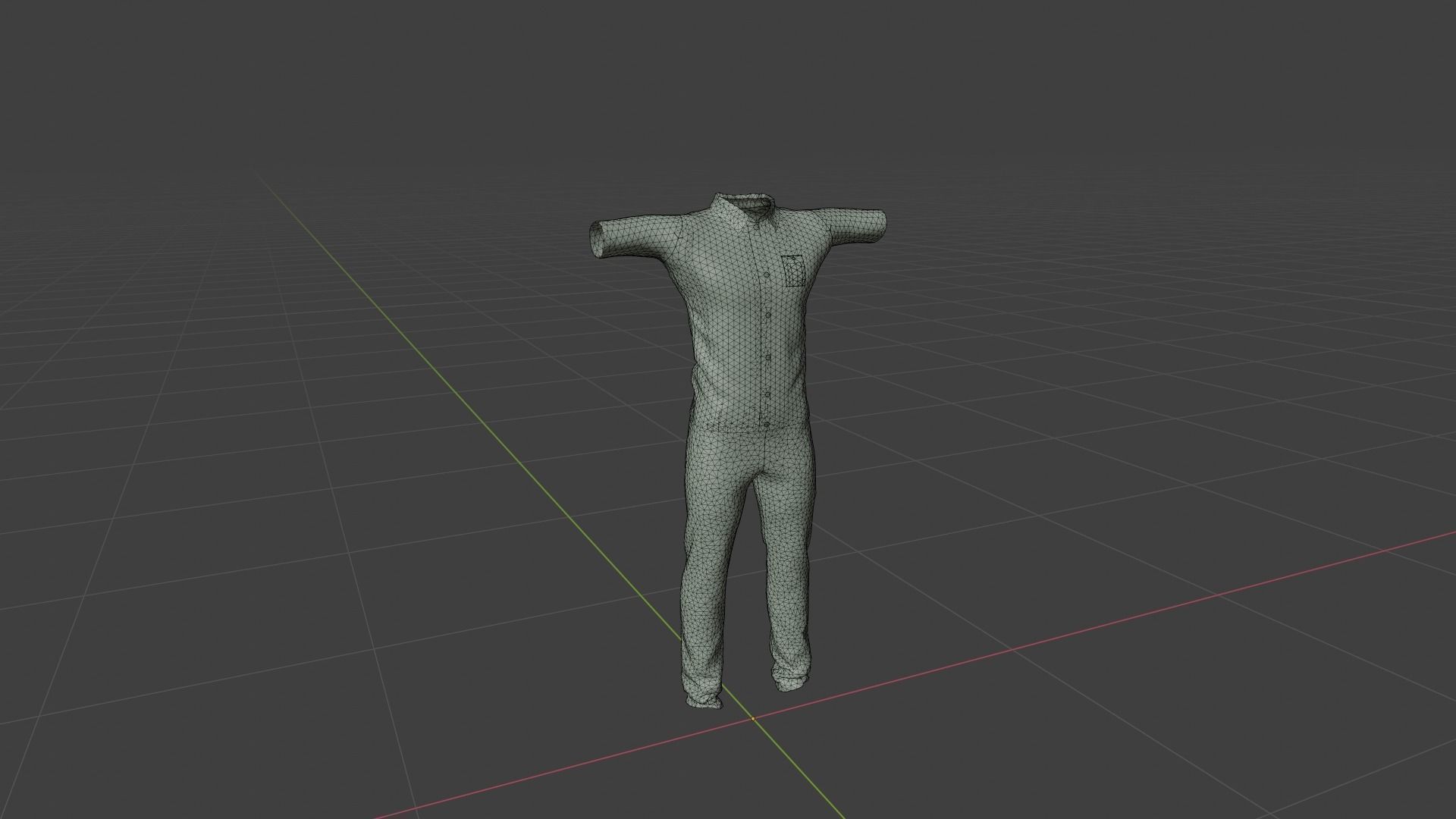 Man Clothing Low-poly 3D model_6