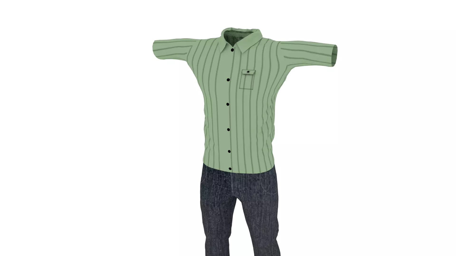 Man Clothing Low-poly 3D model_0