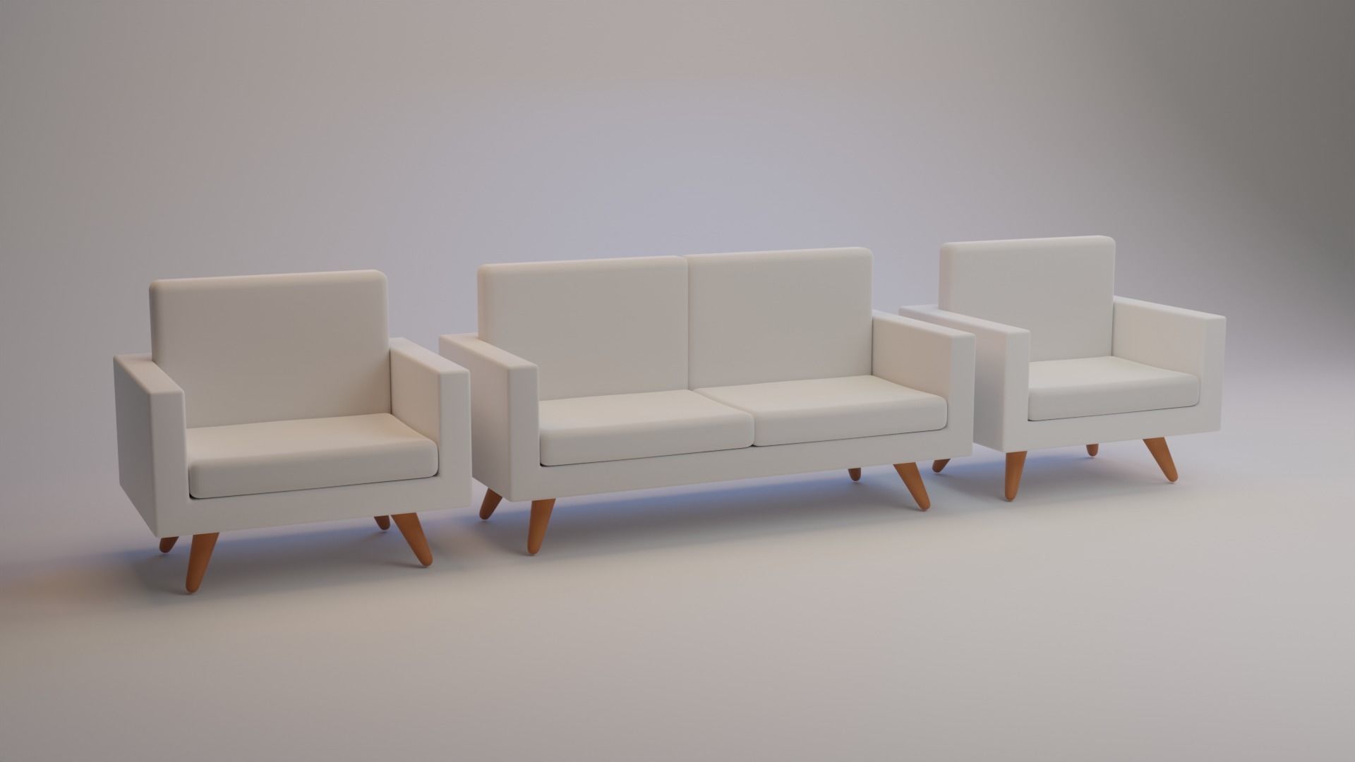 Expandable Sofa Set For Cartoon And Illustrations Or Games Low-poly 3D model_6