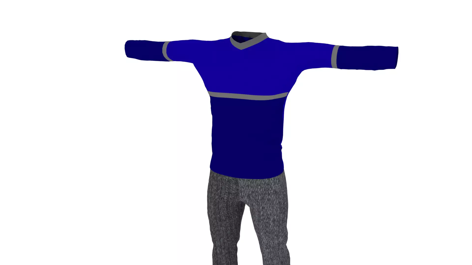 Man Clothing Low-poly 3D model_0