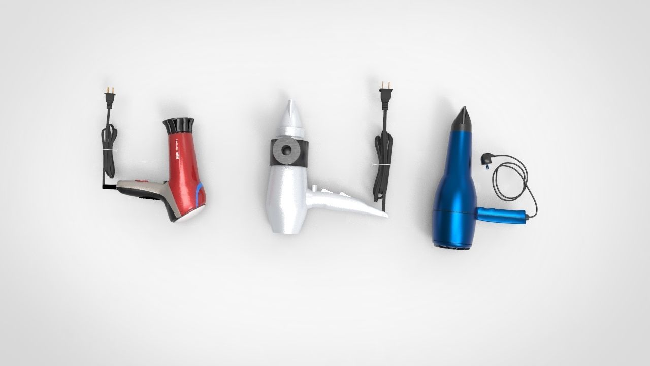 hair dryer 3D model_1