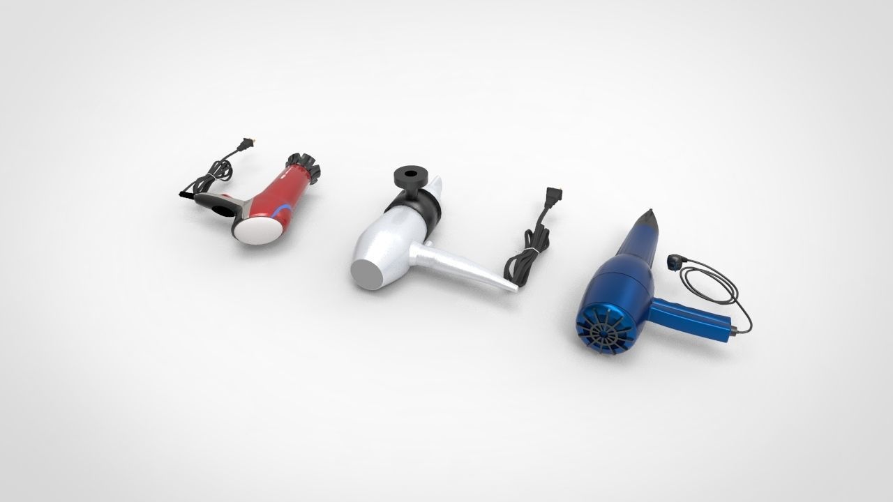 hair dryer 3D model_4