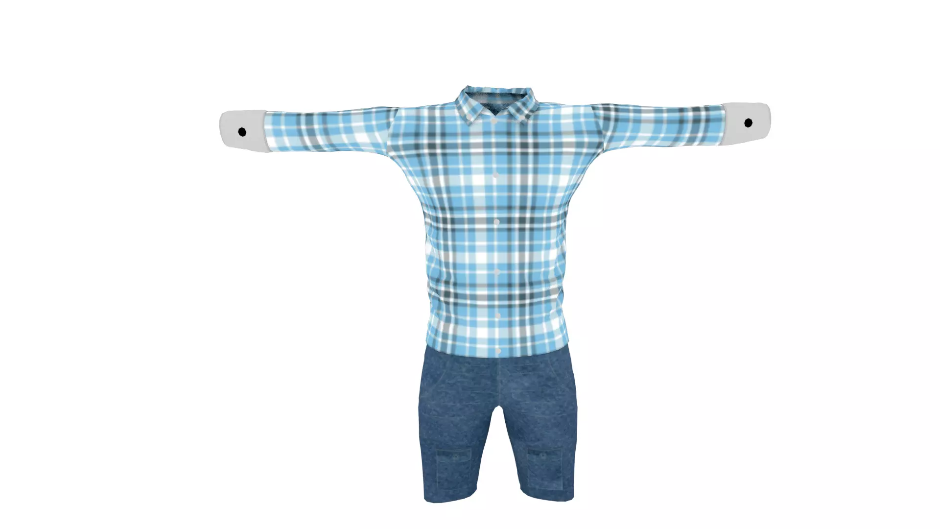 Man Clothing Low-poly 3D model_0