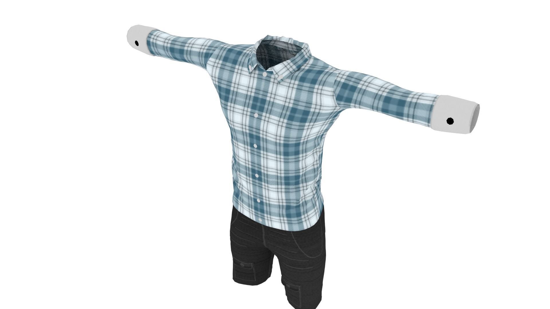 Man Clothing Low-poly 3D model_3