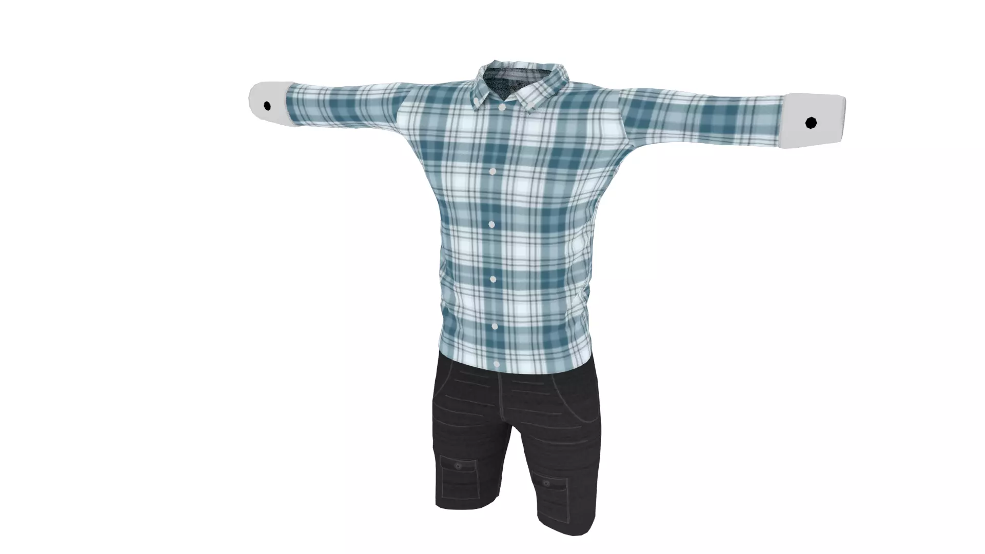 Man Clothing Low-poly 3D model_0
