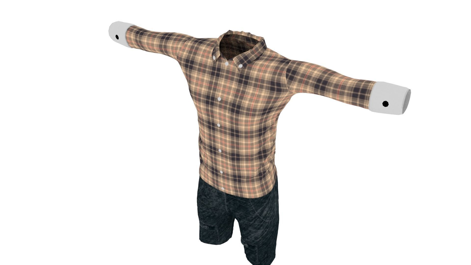 Man Clothing Low-poly 3D model_3