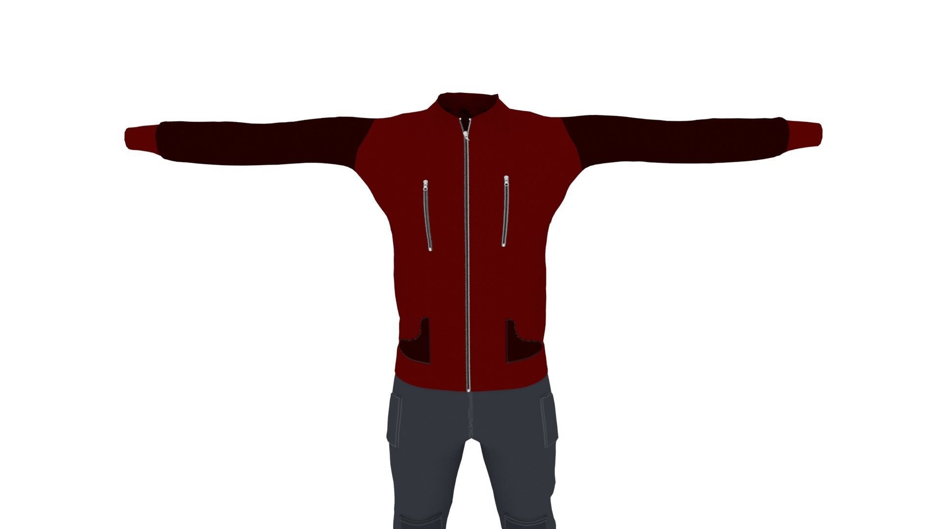 Man Clothing Low-poly 3D model_5