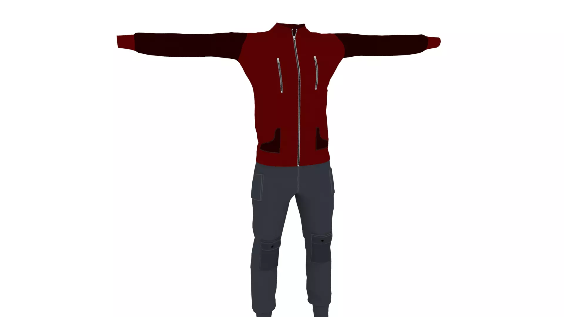 Man Clothing Low-poly 3D model_0
