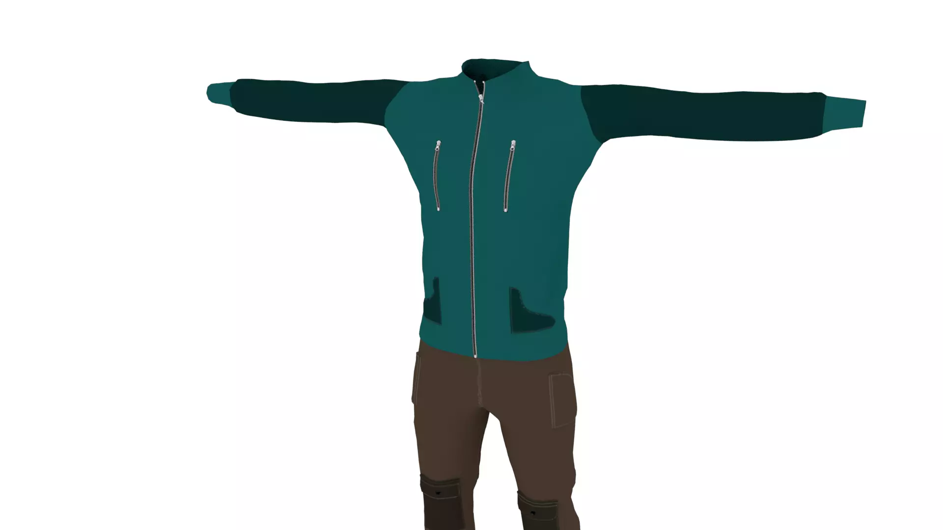 Man Clothing Low-poly 3D model_0