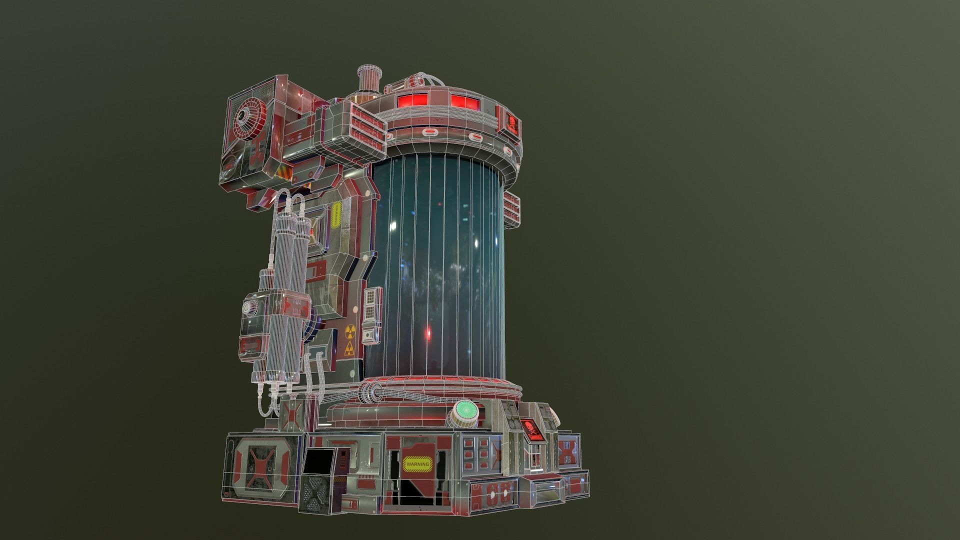 Lab capsule EDITED Low-poly 3D model Low-poly 3D model_5