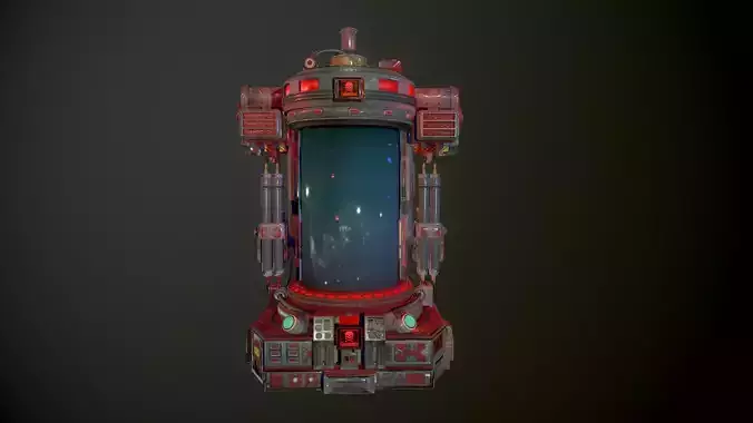 Lab capsule EDITED Low-poly 3D model Low-poly 3D model