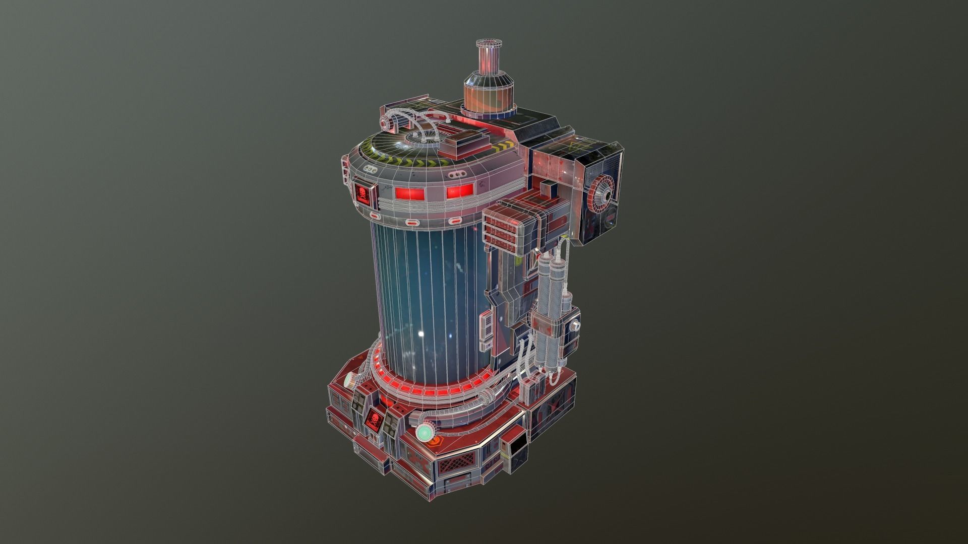 Lab capsule EDITED Low-poly 3D model Low-poly 3D model_4