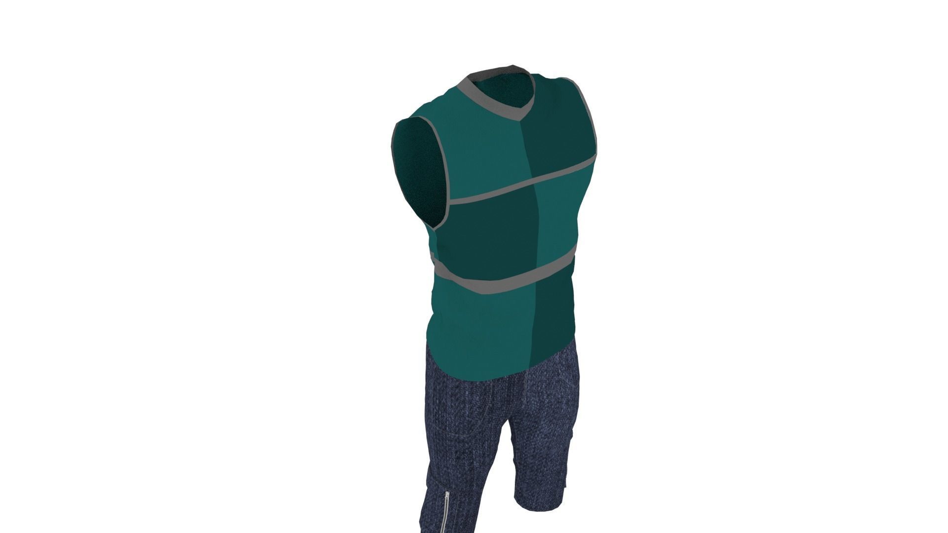 Man Clothing Low-poly 3D model_4