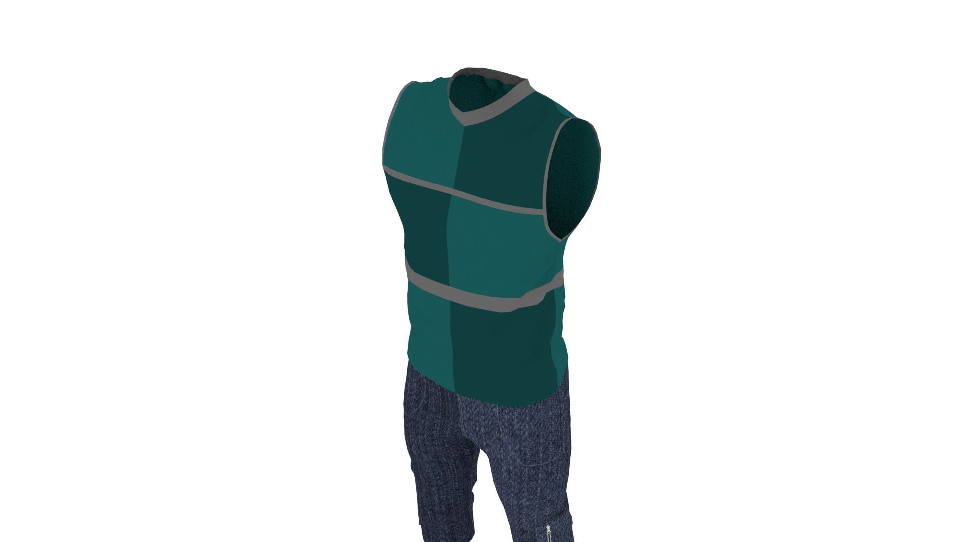 Man Clothing Low-poly 3D model_3